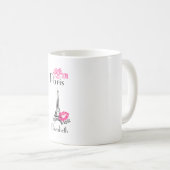 Liebe Paris mit Eiffelturm und Lipstick Lippen Kaffeetasse (VorderseiteRechts)