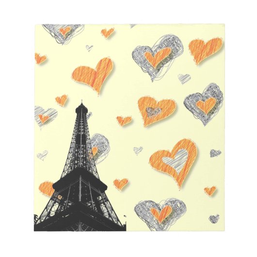 Liebe Paris Notepad Notizblock (Vorderseite)