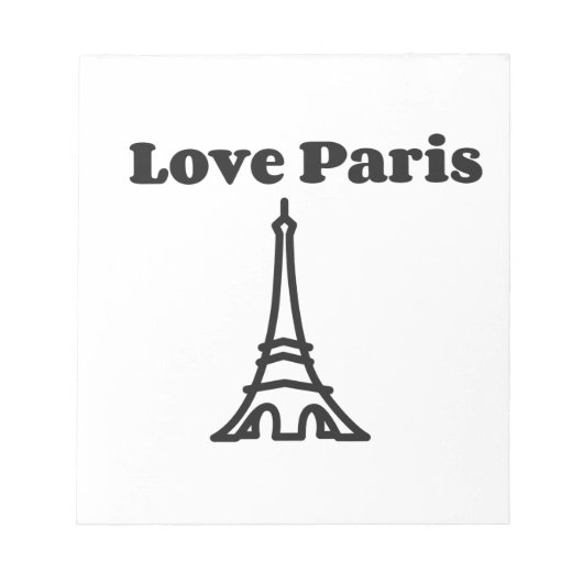 Liebe Paris Notizblock (Vorderseite)