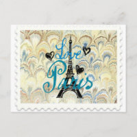 Liebe PARIS POSTATIONS BRIEFMARKE DRUCKEN