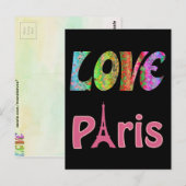 Liebe Paris Postcard Postkarte (Vorne/Hinten)