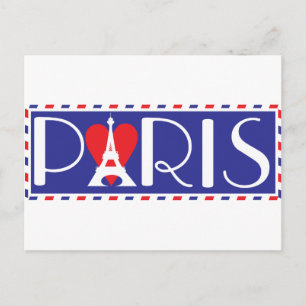 Liebe Paris Postkarte