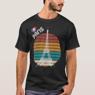 Liebe Paris Retro Eiffelturm Frankreich Tourist So T-Shirt