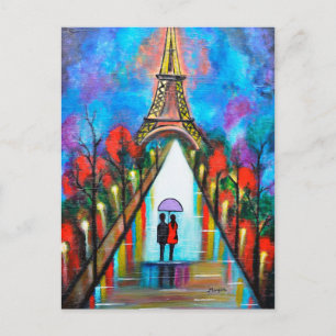Liebe Paris - Romantische Kunstgiftart im Val Pior Feiertagspostkarte