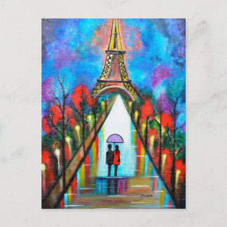 Liebe Paris - Romantische Kunstgiftart im Val Pior Feiertagspostkarte