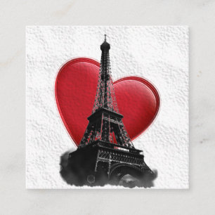 Liebe Paris Rotes Herz Eiffelturm Begleitkarte