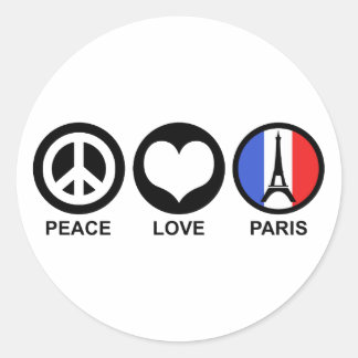 Liebe Paris Runder Aufkleber