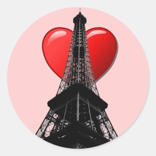 Liebe Paris Sticker (Vorderseite)