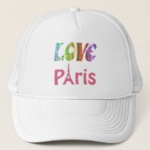 Liebe Paris Truckerkappe (Vorderseite)