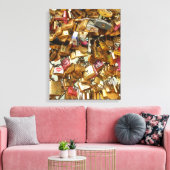 Liebe Paris - Vorhängeschlösser 1 Leinwanddruck (Insitu (Wohnzimmer))