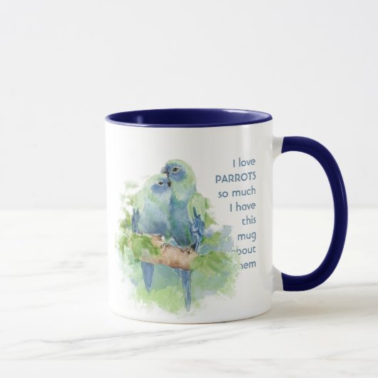 Liebe PARROTS so viel Spaß Kostenvoranschlag Tasse (Rechts)