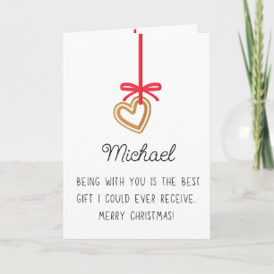 Liebe Partner Name Merry Christmas Feiertagskarte