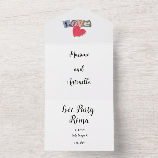 LIEBE PARTY ALL IN ONE EINLADUNG (Innen)