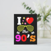 Liebe-Party der 90er Jahre Cassette Disco der 90er Postkarte (Stehend Vorderseite)