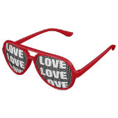LIEBE-Party| Romantische Themenbrille Partybrille (Schrägansicht)