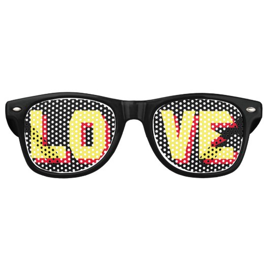 "LIEBE" Party Sonnenbrille (Vorderseite)