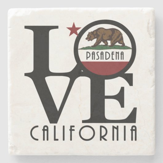 LIEBE Pasadena Calfornia Steinuntersetzer (Vorderseite)