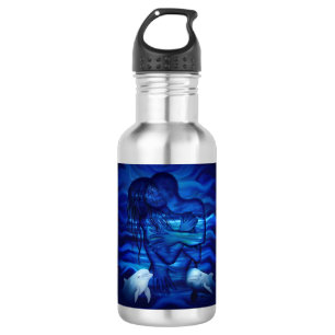 Liebe, Passionsakt - Paar mit Dolphin Edelstahlflasche