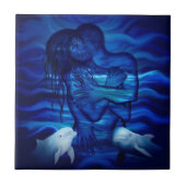Liebe, Passionsakt - Paar mit Dolphin Fliese (Vorderseite)