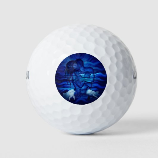 Liebe, Passionsakt - Paar mit Dolphin Golfball (Vorderseite)