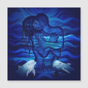 Liebe, Passionsakt - Paar mit Dolphin Magnetkarte