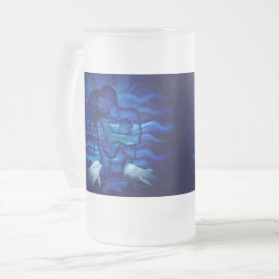 Liebe, Passionsakt - Paar mit Dolphin Mattglas Bierglas