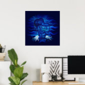 Liebe, Passionsakt - Paar mit Dolphin Poster (Heimbüro)