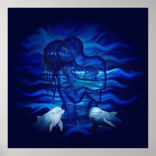 Liebe, Passionsakt - Paar mit Dolphin Poster (Vorne)