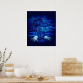 Liebe, Passionsakt - Paar mit Dolphin Poster (Küche)