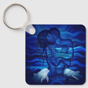 Liebe, Passionsakt - Paar mit Dolphin Schlüsselanhänger