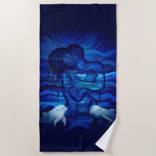 Liebe, Passionsakt - Paar mit Dolphin Strandtuch