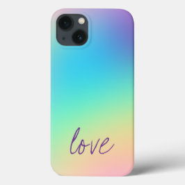 "Liebe" Pastel Rainbow Gradient Design Case-Mate iPhone Hülle