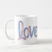 Liebe Pastel Scribble Slogan Kaffeetasse (Links)