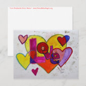 Liebe Patchwork Glitzer Herz Postkarte (Vorne/Hinten)