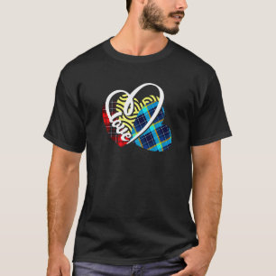 Liebe Patchwork Handwerker Hobby Romantisches Herz T-Shirt