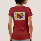 Liebe Patchwork Herz Glitzer Inspiration Shirts (Rückseite)