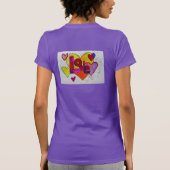 Liebe Patchwork Herz Glitzer Inspiration Shirts (Rückseite)