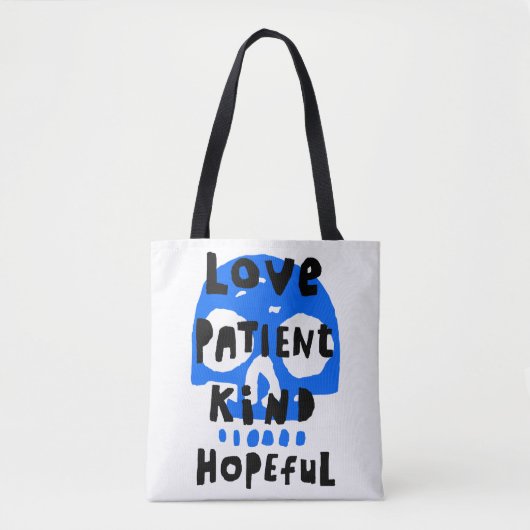 Liebe Patient Kind hoffnungsvoll Tote Tag Tasche (Vorderseite)