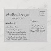 Liebe-Patient-Kind-nie Versage~scrip~Wedding RSVP Einladungspostkarte (Rückseite)