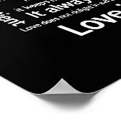 Liebe Patienten Random ungerahmt oder Gerahmt Poster (Ecke)