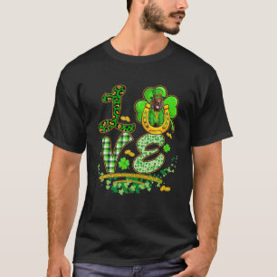 LIEBE Patrick's Day Leprechaun Irish Setter Dog T-Shirt