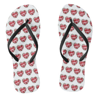 LIEBE PATTERN BADESANDALEN