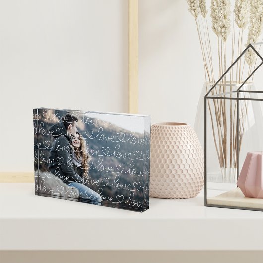 Liebe-Pattern-Overlay Fotoblock