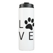 Liebe Paw Black Thermosbecher (Vorderseite)