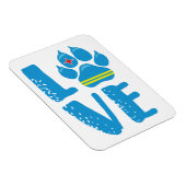 LIEBE PAW (Blaue Buchstaben) - Magnet (Rechte Seite)
