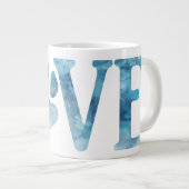 Liebe Paw Blue Jumbo-Tasse (Vorderseite Rechts)