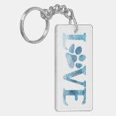 Liebe Paw Blue Schlüsselanhänger (Vorderseite links)