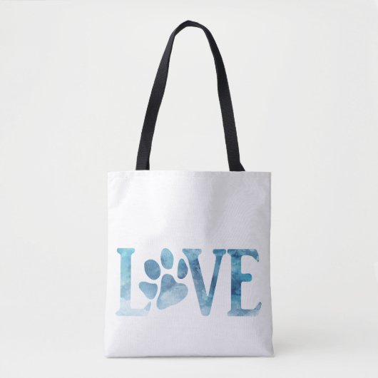 Liebe Paw Blue Tasche (Vorderseite)