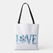 Liebe Paw Blue Tasche (Rückseite)