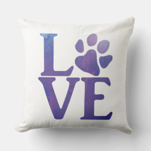 Liebe Paw Classic Lila Kissen